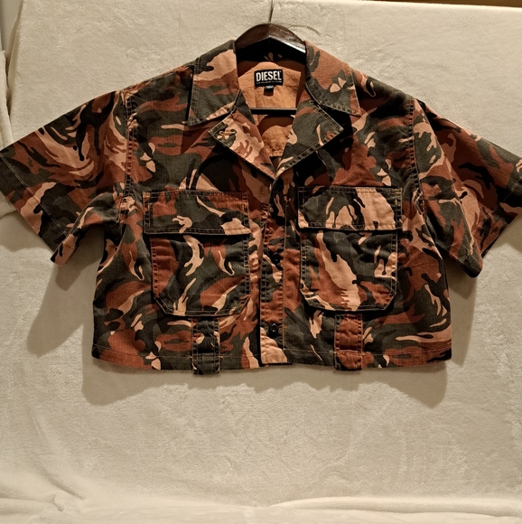 Diesel cropped short sleeve camo jacket - Picture 4 of 12